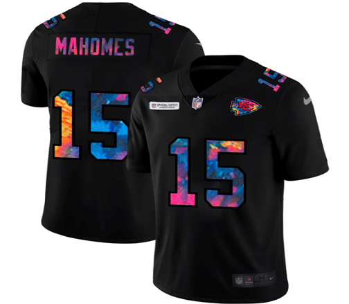 Women's Kansas City Chiefs #15 Patrick Mahomes 2020 Black Crucial Catch Limited Stitched Jersey(Run Small)